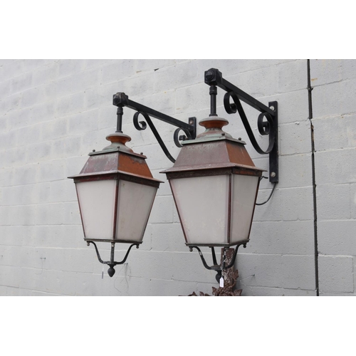 Pair of antique French lanterns with