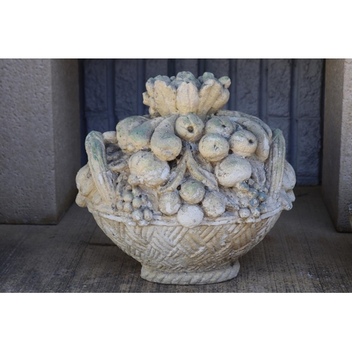 Decorative painted Composite stone basket