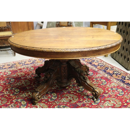 Antique French oval topped dining