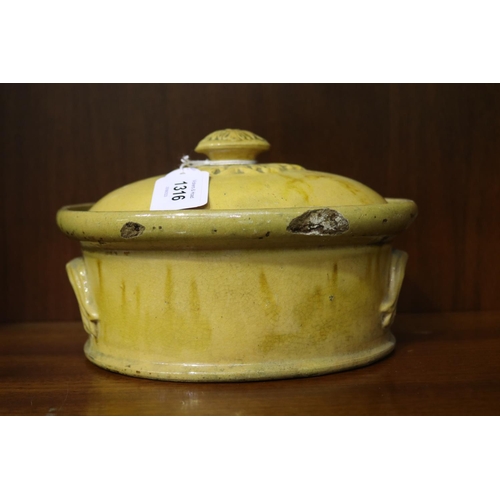 French stoneware lidded tureen,