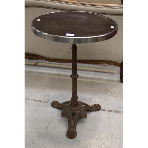 French circular topped pedestal bistro