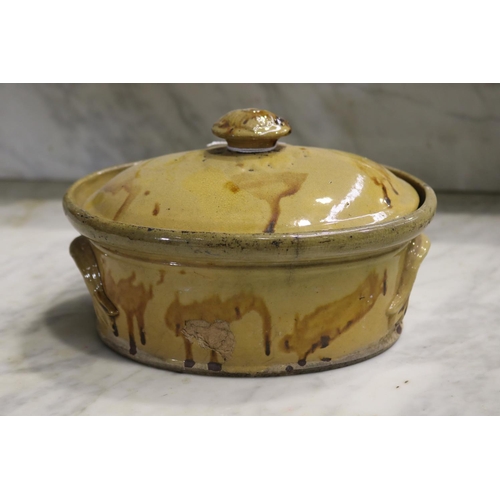 French stoneware lidded tureen,