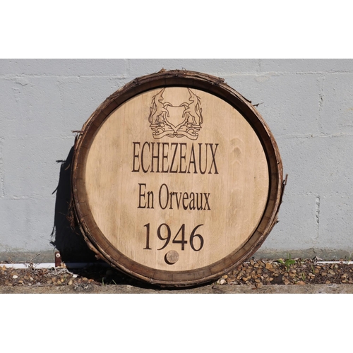 Vintage French oak wine barrel