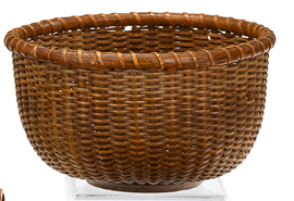 Circular handleless Nantucket basket 4da1b