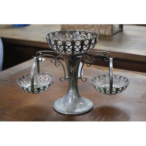 Silver plated centre piece with