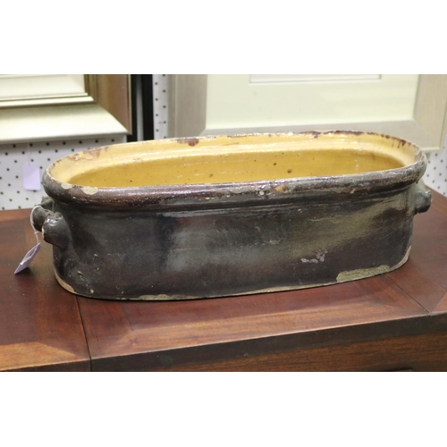 French stoneware tureen, no lid, approx