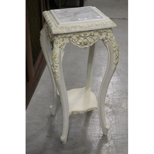 Decorative marble topped pedestal