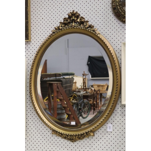 Vintage French oval salon mirror  308574