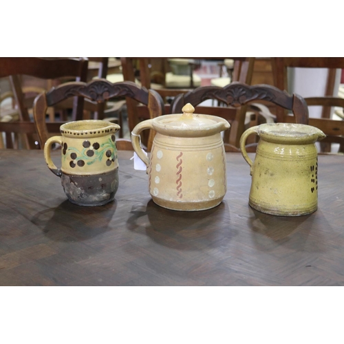Three antique French stoneware