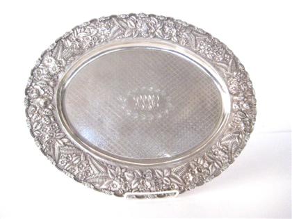 Oval sterling silver roast platter 4da28