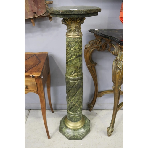 French style green marble jardiniere