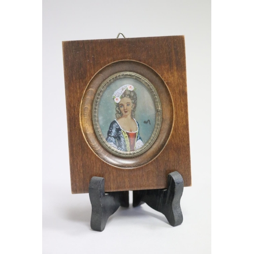 French oval portrait miniature