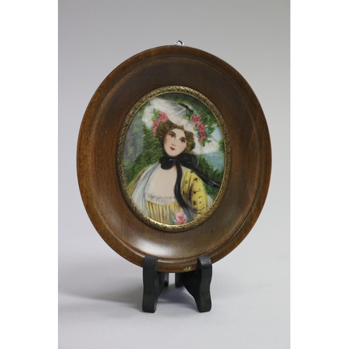 French oval portrait miniature of a