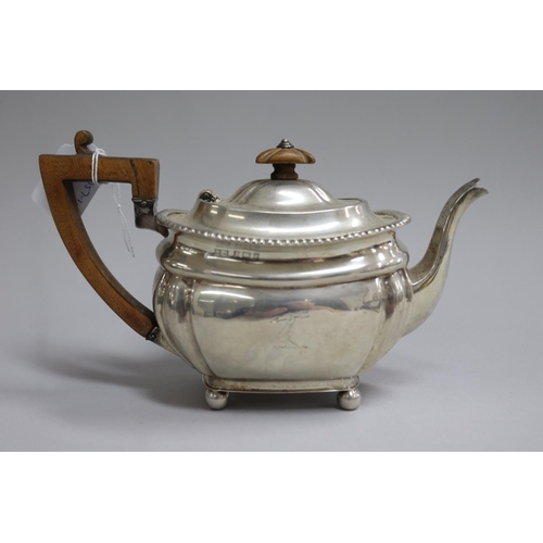 Antique hallmarked sterling silver teapot,