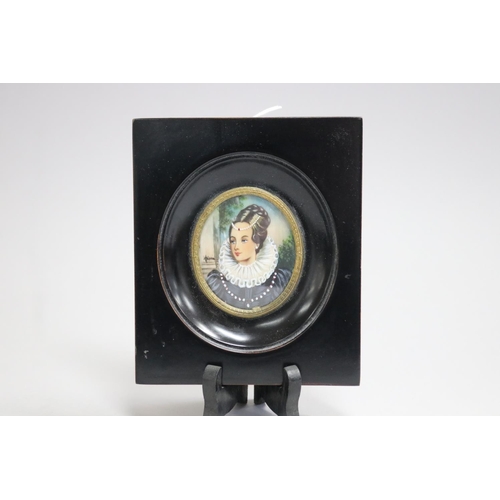 French oval portrait miniature 3085cf