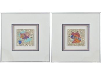 Two contemporary abstract mixed 306002