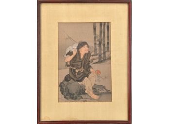 Japanese woodblock print by Ganki,