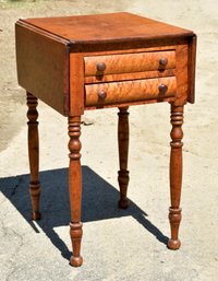 An antique birdseye maple stand 306084