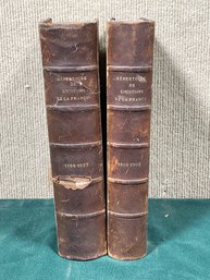 Two antique leather bound French 3060be
