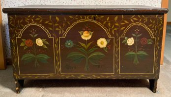 Antique 19th C blanket box with 3060bc