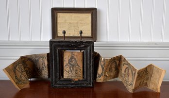 An antique frame with printed images 3060d5