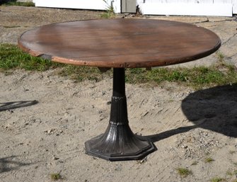 A vintage bistro table with an 30613f