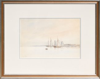 A vintage Louis K. Harlow watercolor