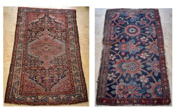 Two antique oriental mats larger 306189