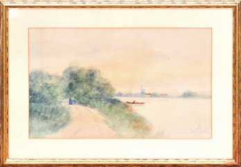 A vintage Louis K Harlow watercolor 306190