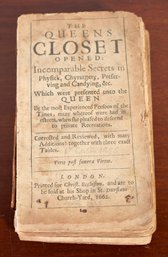 1662 edition of “The Queens Closet