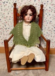 Queen Louise German Bisque head doll,