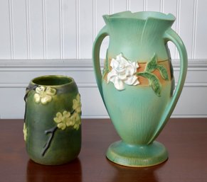 A large vintage mint green vase 30622f