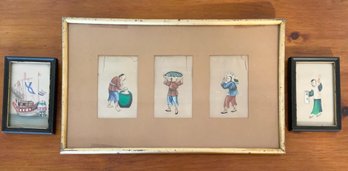 Three small vintage Chinese paintings 306295