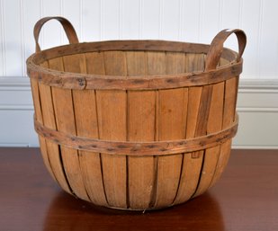 An antique splint gathering basket 3062c2