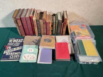 Roughly 40 mostly antique books  3062f0