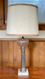 An early 20th C. banquet lamp, with