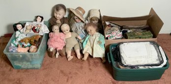 A large lot of dolls and dolls