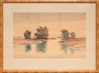 A vintage Louis K Harlow watercolor 306319