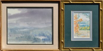 Two Marion Kummel watercolors,