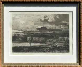 George Innes etching Saco River 3063b9