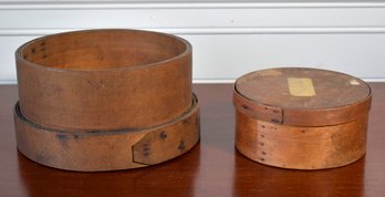 Two pieces of antique country woodenware  3063eb