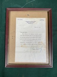 John F. Kennedy signed letter,