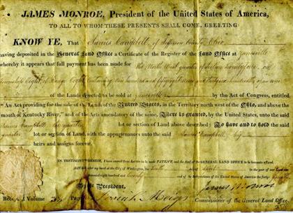 1 piece Document Signed Monroe  4d6df