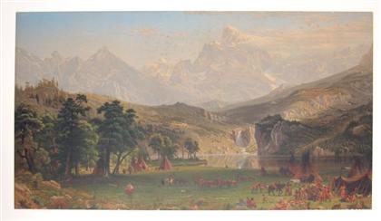 1 piece.  Color Print. (Bierstadt, Albert,