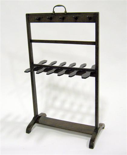 English mahogany boot rack 19th 4d733