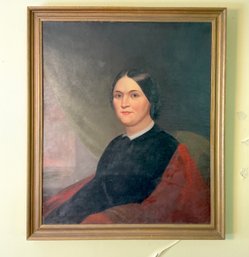 Antique oil on canvas, portrait of an