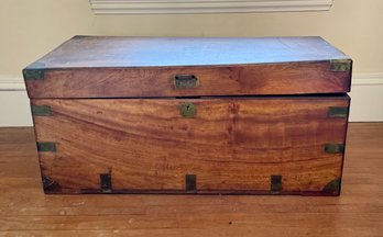 19th C Camphor wood trunk with 30681c