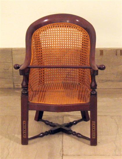 English mahogany and caned childs 4d742