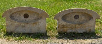 A nice pair of antique carved stone 30689a