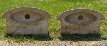 A nice pair of antique carved stone